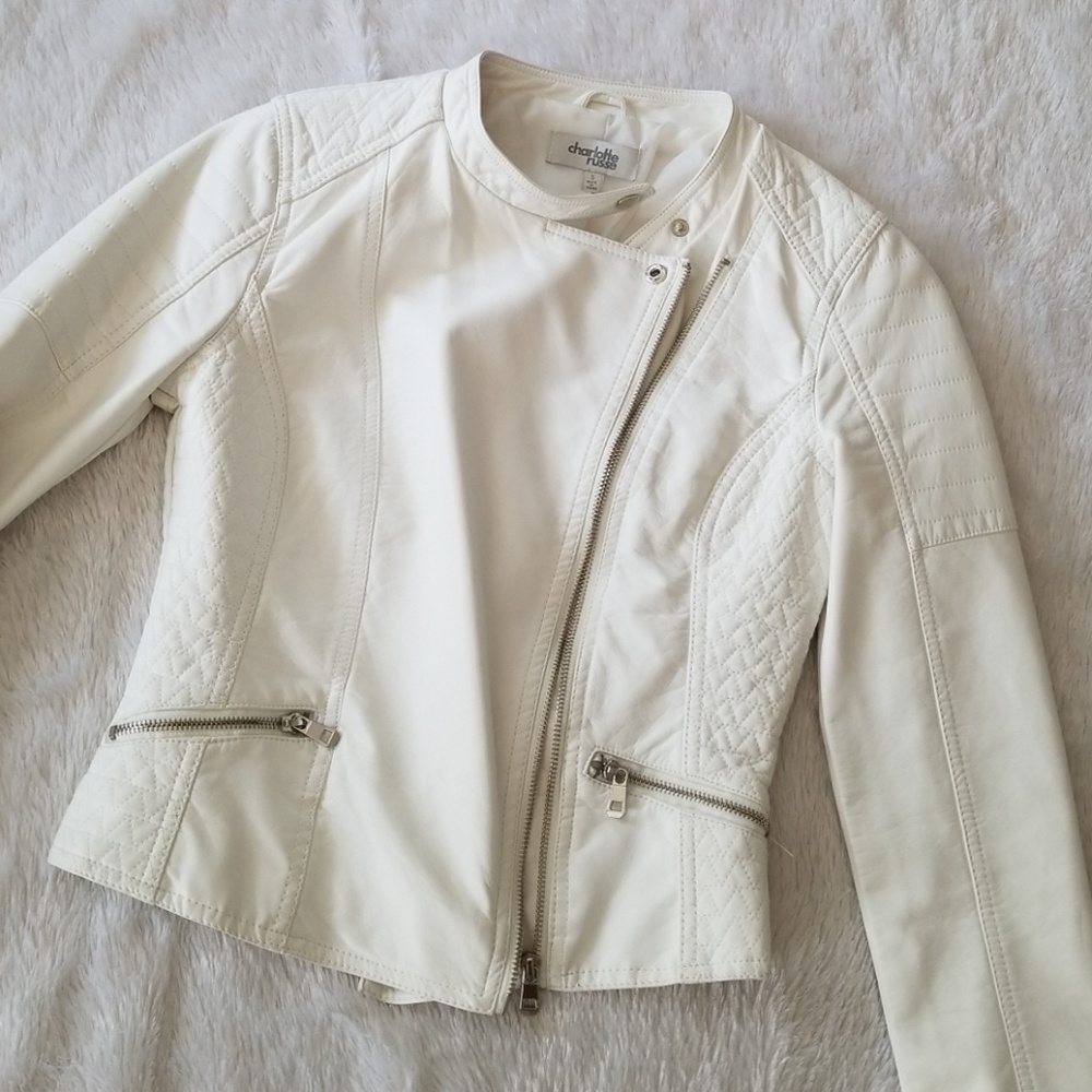 White leather jacket
